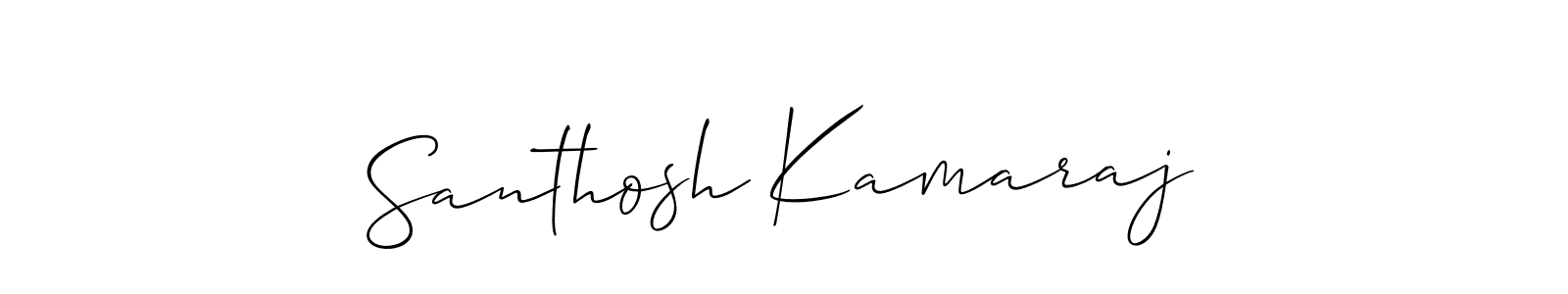 This is the best signature style for the Santhosh Kamaraj name. Also you like these signature font (Allison_Script). Mix name signature. Santhosh Kamaraj signature style 2 images and pictures png