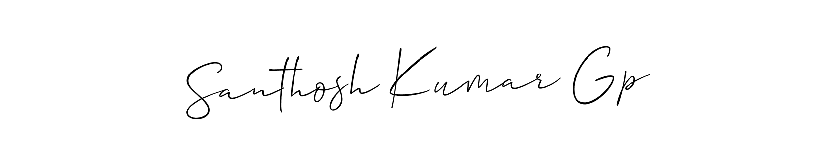 It looks lik you need a new signature style for name Santhosh Kumar Gp. Design unique handwritten (Allison_Script) signature with our free signature maker in just a few clicks. Santhosh Kumar Gp signature style 2 images and pictures png