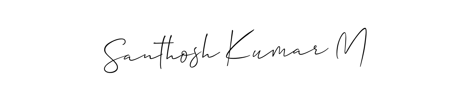 You can use this online signature creator to create a handwritten signature for the name Santhosh Kumar M. This is the best online autograph maker. Santhosh Kumar M signature style 2 images and pictures png
