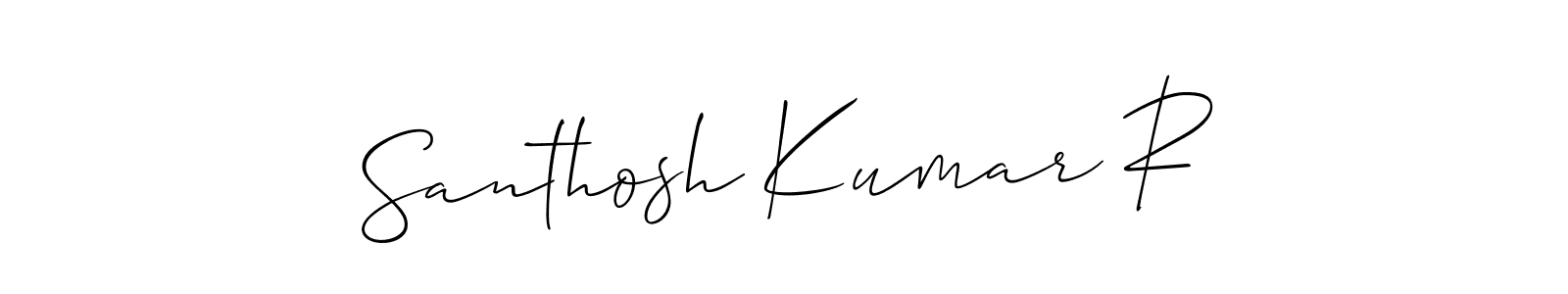 Here are the top 10 professional signature styles for the name Santhosh Kumar R. These are the best autograph styles you can use for your name. Santhosh Kumar R signature style 2 images and pictures png