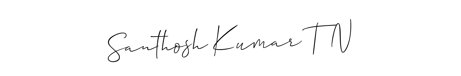 How to Draw Santhosh Kumar T N signature style? Allison_Script is a latest design signature styles for name Santhosh Kumar T N. Santhosh Kumar T N signature style 2 images and pictures png
