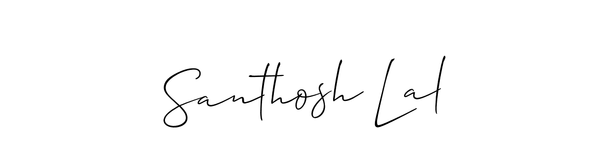 Santhosh Lal stylish signature style. Best Handwritten Sign (Allison_Script) for my name. Handwritten Signature Collection Ideas for my name Santhosh Lal. Santhosh Lal signature style 2 images and pictures png