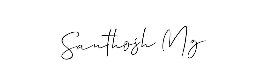 How to make Santhosh Mg signature? Allison_Script is a professional autograph style. Create handwritten signature for Santhosh Mg name. Santhosh Mg signature style 2 images and pictures png