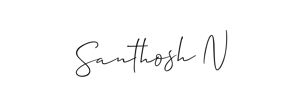 Best and Professional Signature Style for Santhosh N. Allison_Script Best Signature Style Collection. Santhosh N signature style 2 images and pictures png