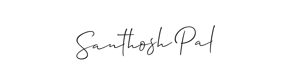 Use a signature maker to create a handwritten signature online. With this signature software, you can design (Allison_Script) your own signature for name Santhosh Pal. Santhosh Pal signature style 2 images and pictures png