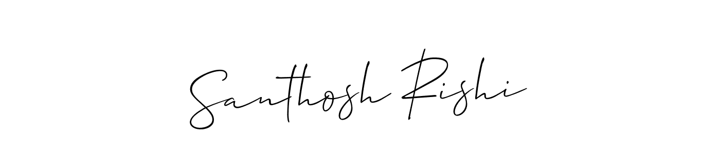 Create a beautiful signature design for name Santhosh Rishi. With this signature (Allison_Script) fonts, you can make a handwritten signature for free. Santhosh Rishi signature style 2 images and pictures png