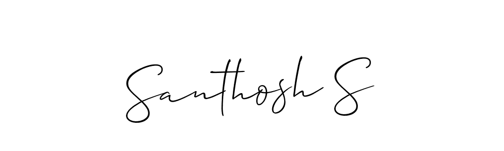 Allison_Script is a professional signature style that is perfect for those who want to add a touch of class to their signature. It is also a great choice for those who want to make their signature more unique. Get Santhosh S name to fancy signature for free. Santhosh S signature style 2 images and pictures png