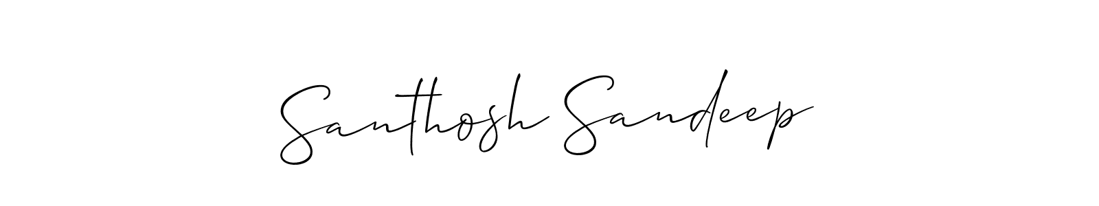 This is the best signature style for the Santhosh Sandeep name. Also you like these signature font (Allison_Script). Mix name signature. Santhosh Sandeep signature style 2 images and pictures png