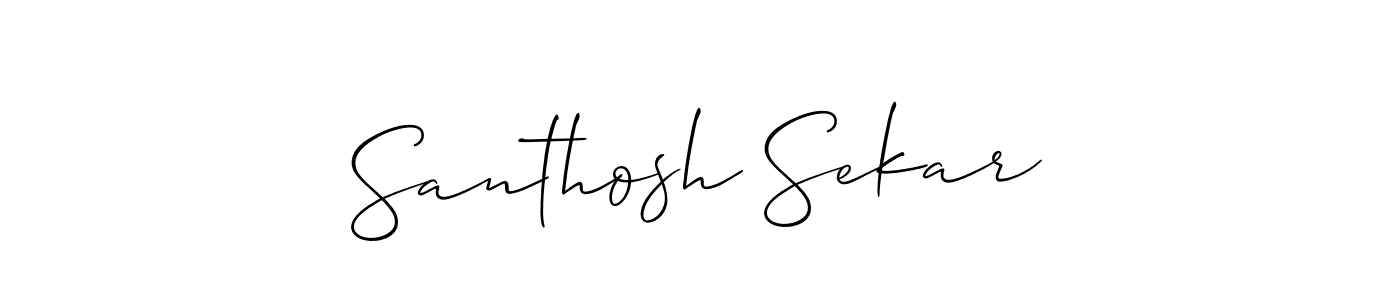 It looks lik you need a new signature style for name Santhosh Sekar. Design unique handwritten (Allison_Script) signature with our free signature maker in just a few clicks. Santhosh Sekar signature style 2 images and pictures png