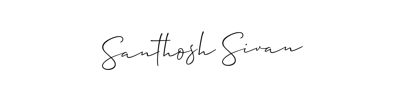 Make a short Santhosh Sivan signature style. Manage your documents anywhere anytime using Allison_Script. Create and add eSignatures, submit forms, share and send files easily. Santhosh Sivan signature style 2 images and pictures png