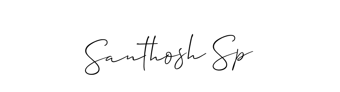 How to make Santhosh Sp signature? Allison_Script is a professional autograph style. Create handwritten signature for Santhosh Sp name. Santhosh Sp signature style 2 images and pictures png