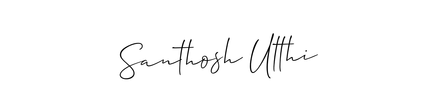 You should practise on your own different ways (Allison_Script) to write your name (Santhosh Ulthi) in signature. don't let someone else do it for you. Santhosh Ulthi signature style 2 images and pictures png