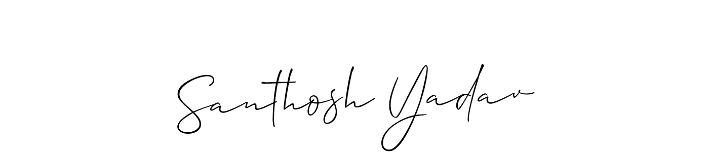 You should practise on your own different ways (Allison_Script) to write your name (Santhosh Yadav) in signature. don't let someone else do it for you. Santhosh Yadav signature style 2 images and pictures png