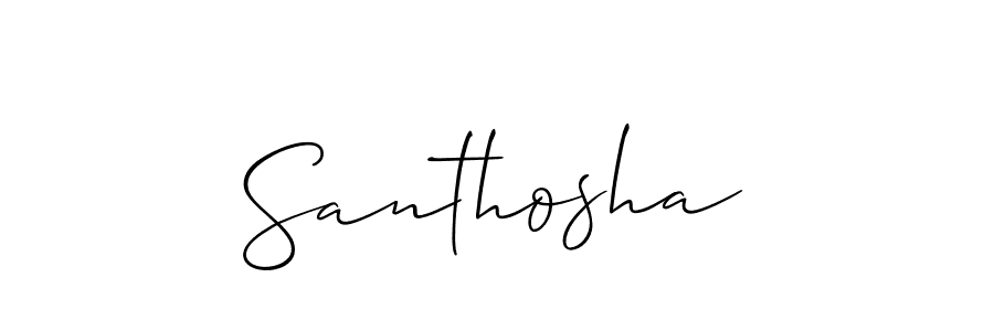 Make a beautiful signature design for name Santhosha. With this signature (Allison_Script) style, you can create a handwritten signature for free. Santhosha signature style 2 images and pictures png