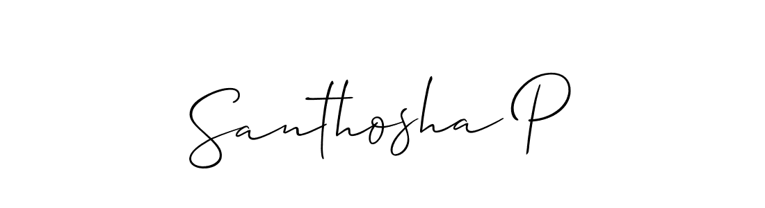 Here are the top 10 professional signature styles for the name Santhosha P. These are the best autograph styles you can use for your name. Santhosha P signature style 2 images and pictures png