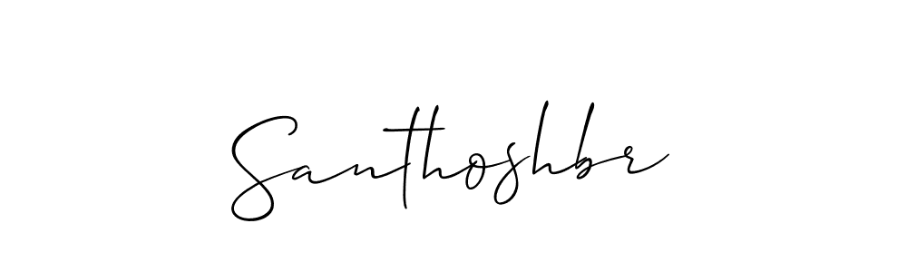 The best way (Allison_Script) to make a short signature is to pick only two or three words in your name. The name Santhoshbr include a total of six letters. For converting this name. Santhoshbr signature style 2 images and pictures png