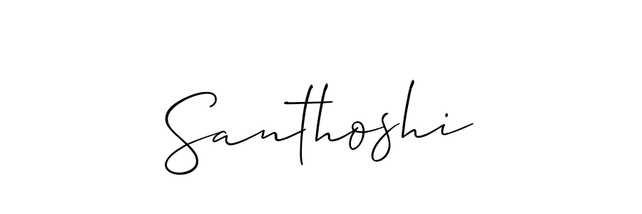 Also we have Santhoshi name is the best signature style. Create professional handwritten signature collection using Allison_Script autograph style. Santhoshi signature style 2 images and pictures png