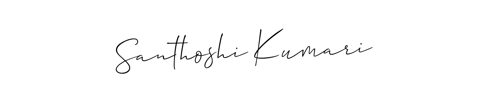 How to Draw Santhoshi Kumari signature style? Allison_Script is a latest design signature styles for name Santhoshi Kumari. Santhoshi Kumari signature style 2 images and pictures png