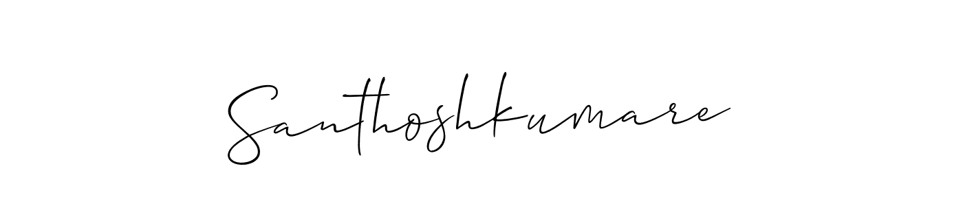 How to make Santhoshkumare name signature. Use Allison_Script style for creating short signs online. This is the latest handwritten sign. Santhoshkumare signature style 2 images and pictures png
