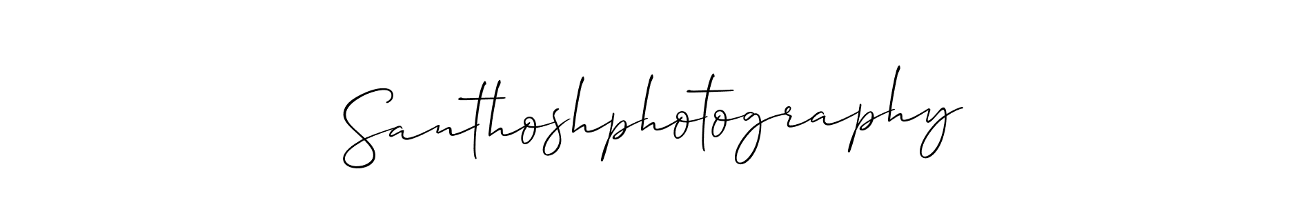 The best way (Allison_Script) to make a short signature is to pick only two or three words in your name. The name Santhoshphotography include a total of six letters. For converting this name. Santhoshphotography signature style 2 images and pictures png