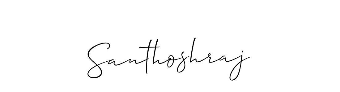 Santhoshraj stylish signature style. Best Handwritten Sign (Allison_Script) for my name. Handwritten Signature Collection Ideas for my name Santhoshraj. Santhoshraj signature style 2 images and pictures png
