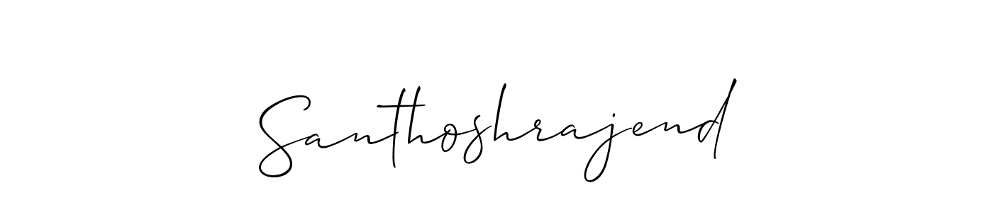 Santhoshrajend stylish signature style. Best Handwritten Sign (Allison_Script) for my name. Handwritten Signature Collection Ideas for my name Santhoshrajend. Santhoshrajend signature style 2 images and pictures png