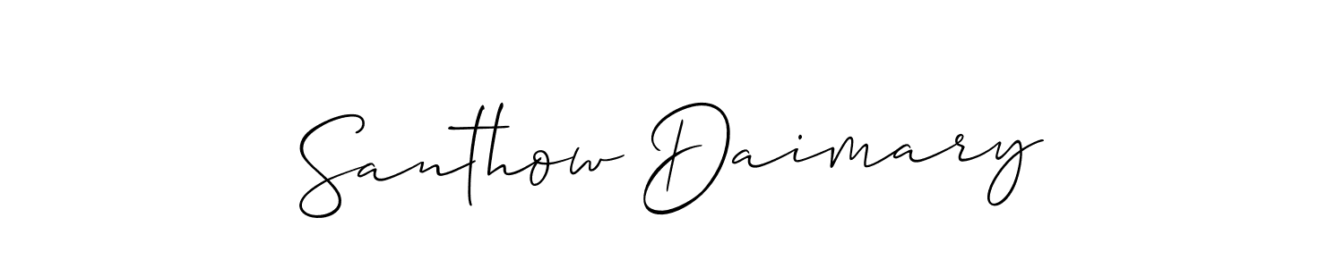 You should practise on your own different ways (Allison_Script) to write your name (Santhow Daimary) in signature. don't let someone else do it for you. Santhow Daimary signature style 2 images and pictures png