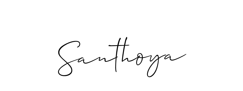 Santhoya stylish signature style. Best Handwritten Sign (Allison_Script) for my name. Handwritten Signature Collection Ideas for my name Santhoya. Santhoya signature style 2 images and pictures png