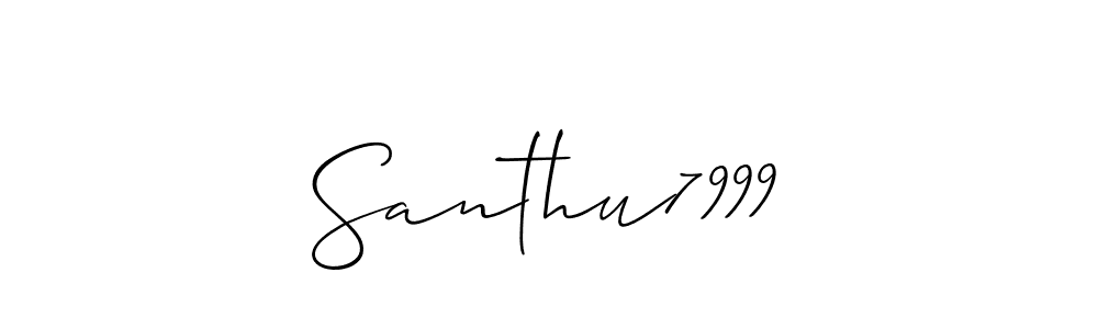 Make a beautiful signature design for name Santhu7999. With this signature (Allison_Script) style, you can create a handwritten signature for free. Santhu7999 signature style 2 images and pictures png