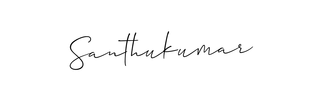 The best way (Allison_Script) to make a short signature is to pick only two or three words in your name. The name Santhukumar include a total of six letters. For converting this name. Santhukumar signature style 2 images and pictures png