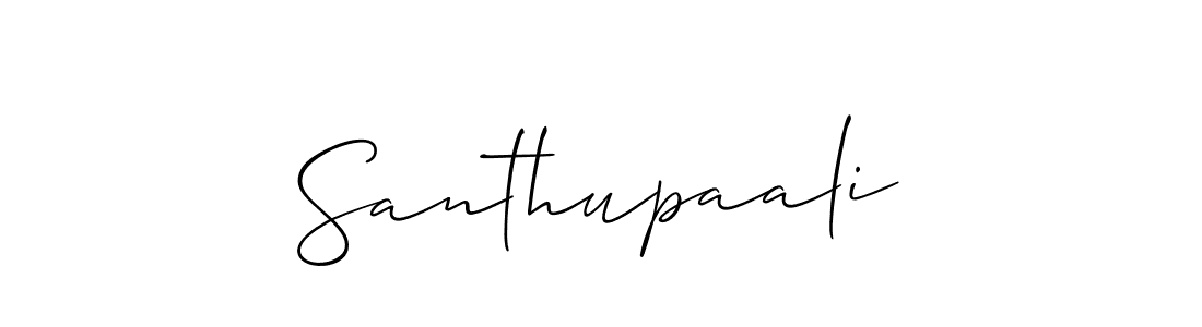 Create a beautiful signature design for name Santhupaali. With this signature (Allison_Script) fonts, you can make a handwritten signature for free. Santhupaali signature style 2 images and pictures png