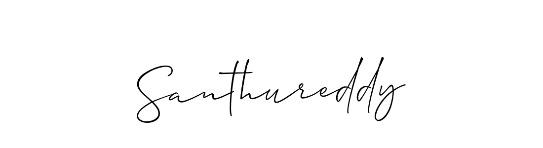 Santhureddy stylish signature style. Best Handwritten Sign (Allison_Script) for my name. Handwritten Signature Collection Ideas for my name Santhureddy. Santhureddy signature style 2 images and pictures png