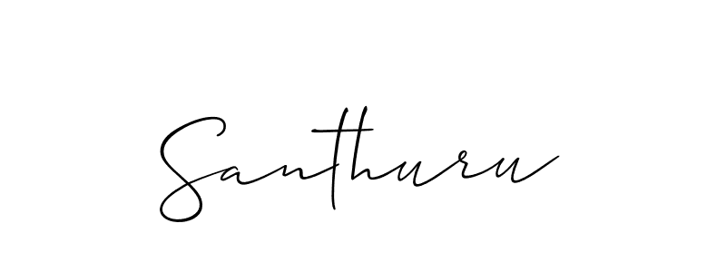 You should practise on your own different ways (Allison_Script) to write your name (Santhuru) in signature. don't let someone else do it for you. Santhuru signature style 2 images and pictures png