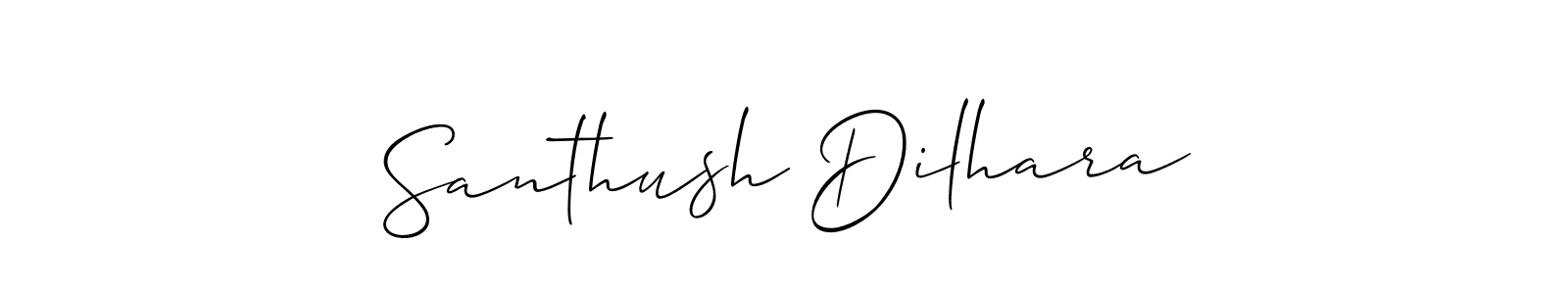 How to make Santhush Dilhara signature? Allison_Script is a professional autograph style. Create handwritten signature for Santhush Dilhara name. Santhush Dilhara signature style 2 images and pictures png