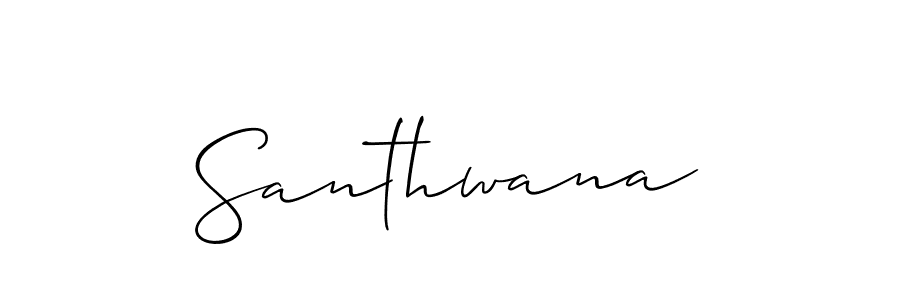 Create a beautiful signature design for name Santhwana. With this signature (Allison_Script) fonts, you can make a handwritten signature for free. Santhwana signature style 2 images and pictures png