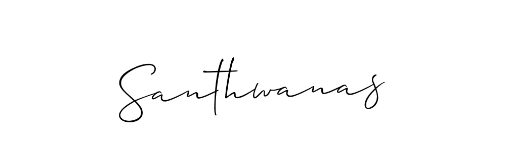 Santhwanas stylish signature style. Best Handwritten Sign (Allison_Script) for my name. Handwritten Signature Collection Ideas for my name Santhwanas. Santhwanas signature style 2 images and pictures png