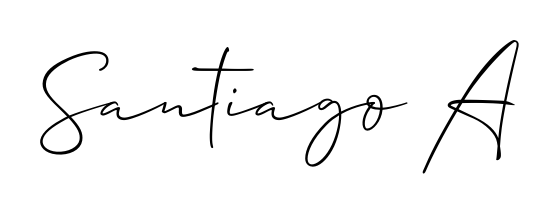 You can use this online signature creator to create a handwritten signature for the name Santiago A. This is the best online autograph maker. Santiago A signature style 2 images and pictures png