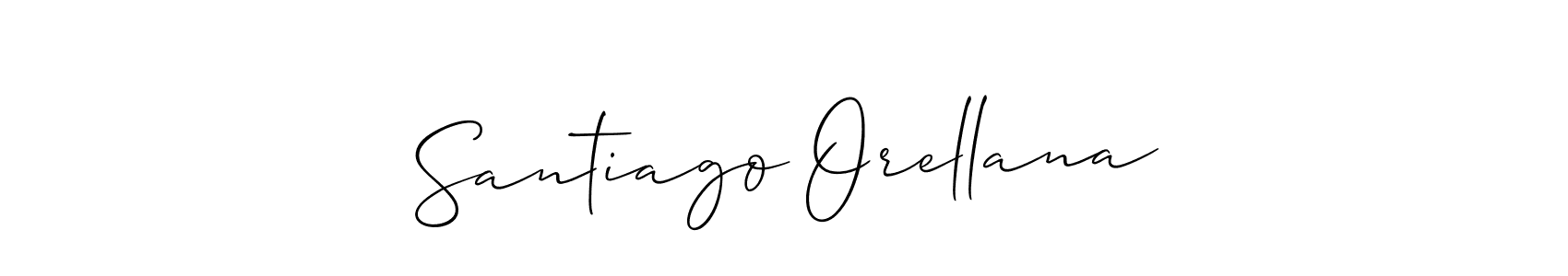 Make a beautiful signature design for name Santiago Orellana. With this signature (Allison_Script) style, you can create a handwritten signature for free. Santiago Orellana signature style 2 images and pictures png