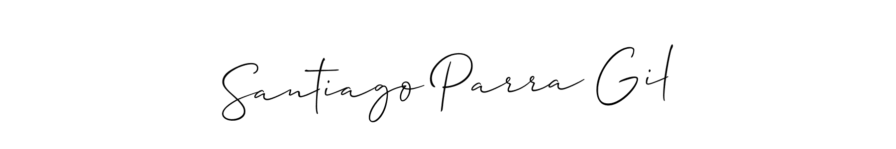 It looks lik you need a new signature style for name Santiago Parra Gil. Design unique handwritten (Allison_Script) signature with our free signature maker in just a few clicks. Santiago Parra Gil signature style 2 images and pictures png
