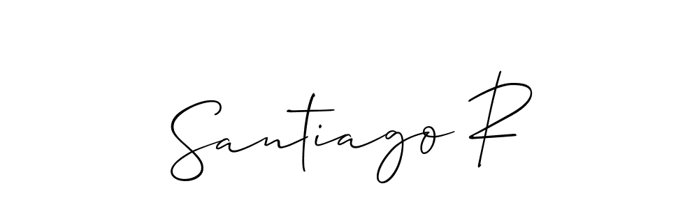 How to Draw Santiago R signature style? Allison_Script is a latest design signature styles for name Santiago R. Santiago R signature style 2 images and pictures png