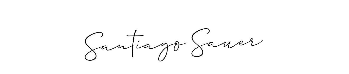 Similarly Allison_Script is the best handwritten signature design. Signature creator online .You can use it as an online autograph creator for name Santiago Sauer. Santiago Sauer signature style 2 images and pictures png