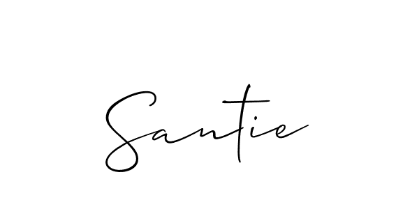 Santie stylish signature style. Best Handwritten Sign (Allison_Script) for my name. Handwritten Signature Collection Ideas for my name Santie. Santie signature style 2 images and pictures png