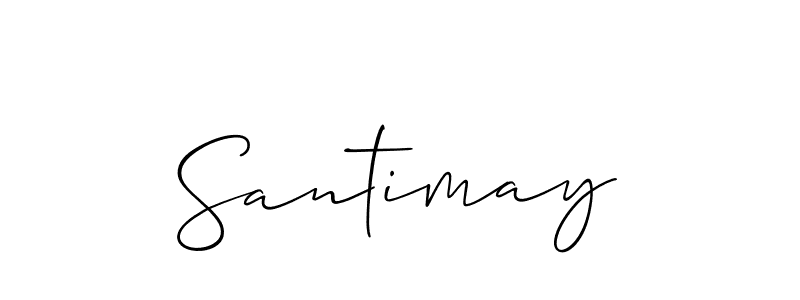 Make a beautiful signature design for name Santimay. With this signature (Allison_Script) style, you can create a handwritten signature for free. Santimay signature style 2 images and pictures png