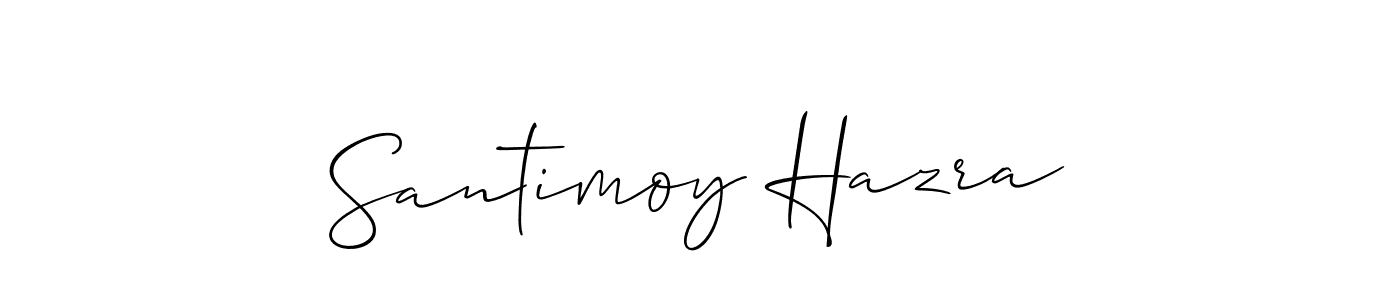 Also You can easily find your signature by using the search form. We will create Santimoy Hazra name handwritten signature images for you free of cost using Allison_Script sign style. Santimoy Hazra signature style 2 images and pictures png