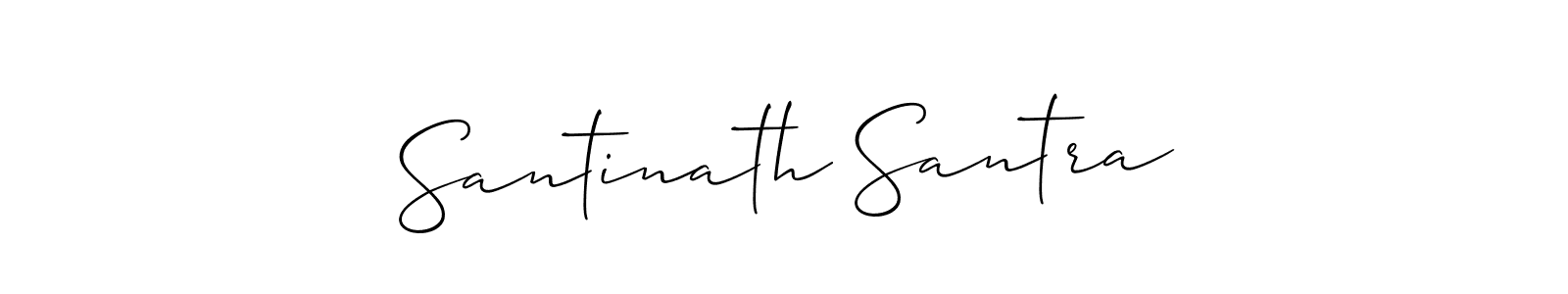 Allison_Script is a professional signature style that is perfect for those who want to add a touch of class to their signature. It is also a great choice for those who want to make their signature more unique. Get Santinath Santra name to fancy signature for free. Santinath Santra signature style 2 images and pictures png