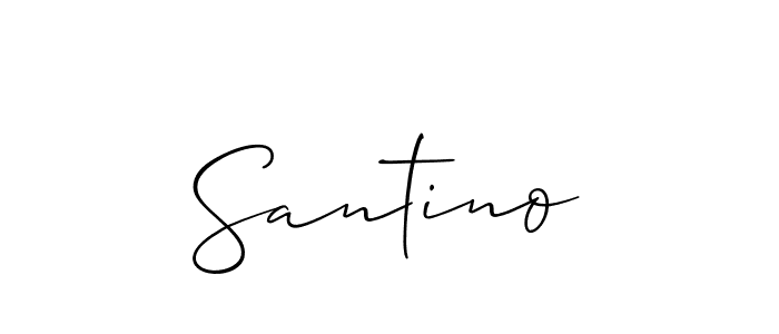 Allison_Script is a professional signature style that is perfect for those who want to add a touch of class to their signature. It is also a great choice for those who want to make their signature more unique. Get Santino name to fancy signature for free. Santino signature style 2 images and pictures png