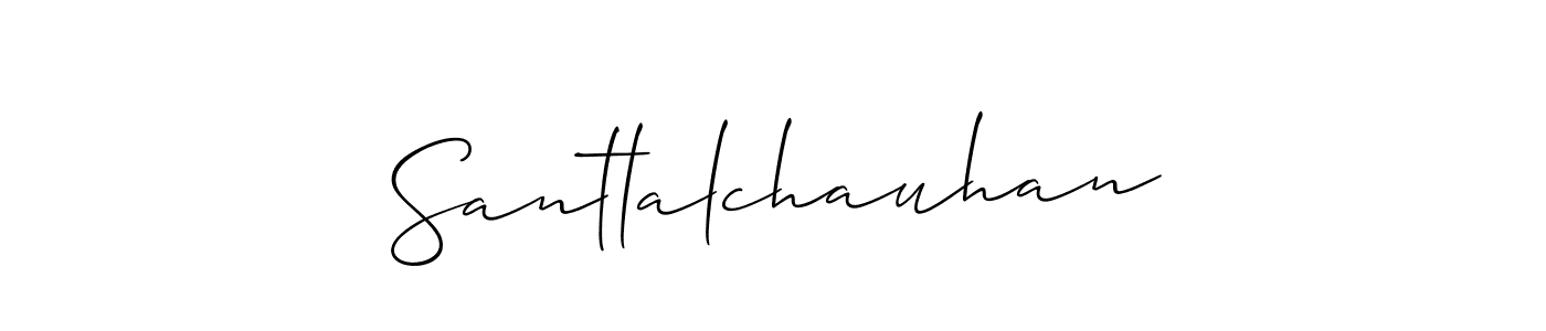 You should practise on your own different ways (Allison_Script) to write your name (Santlalchauhan) in signature. don't let someone else do it for you. Santlalchauhan signature style 2 images and pictures png
