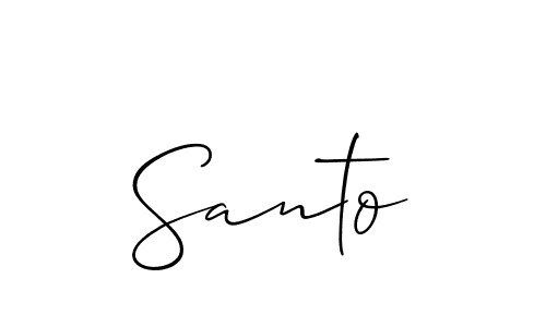 Best and Professional Signature Style for Santo. Allison_Script Best Signature Style Collection. Santo signature style 2 images and pictures png