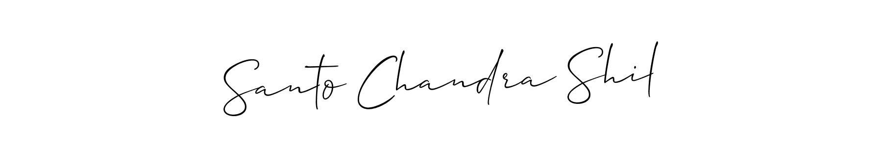 Create a beautiful signature design for name Santo Chandra Shil. With this signature (Allison_Script) fonts, you can make a handwritten signature for free. Santo Chandra Shil signature style 2 images and pictures png