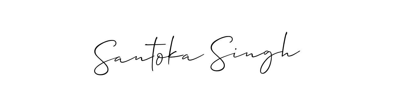 You can use this online signature creator to create a handwritten signature for the name Santoka Singh. This is the best online autograph maker. Santoka Singh signature style 2 images and pictures png